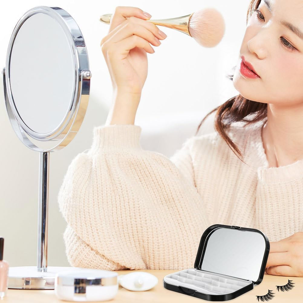 NOLITOY False Eyelashes Storage Box, 2Pcs Eyelash Container Cases Display Holder Box Makeup Organiser for Travel Cosmetic Storage Lightweight and Portable Eyelash Holders image number 5