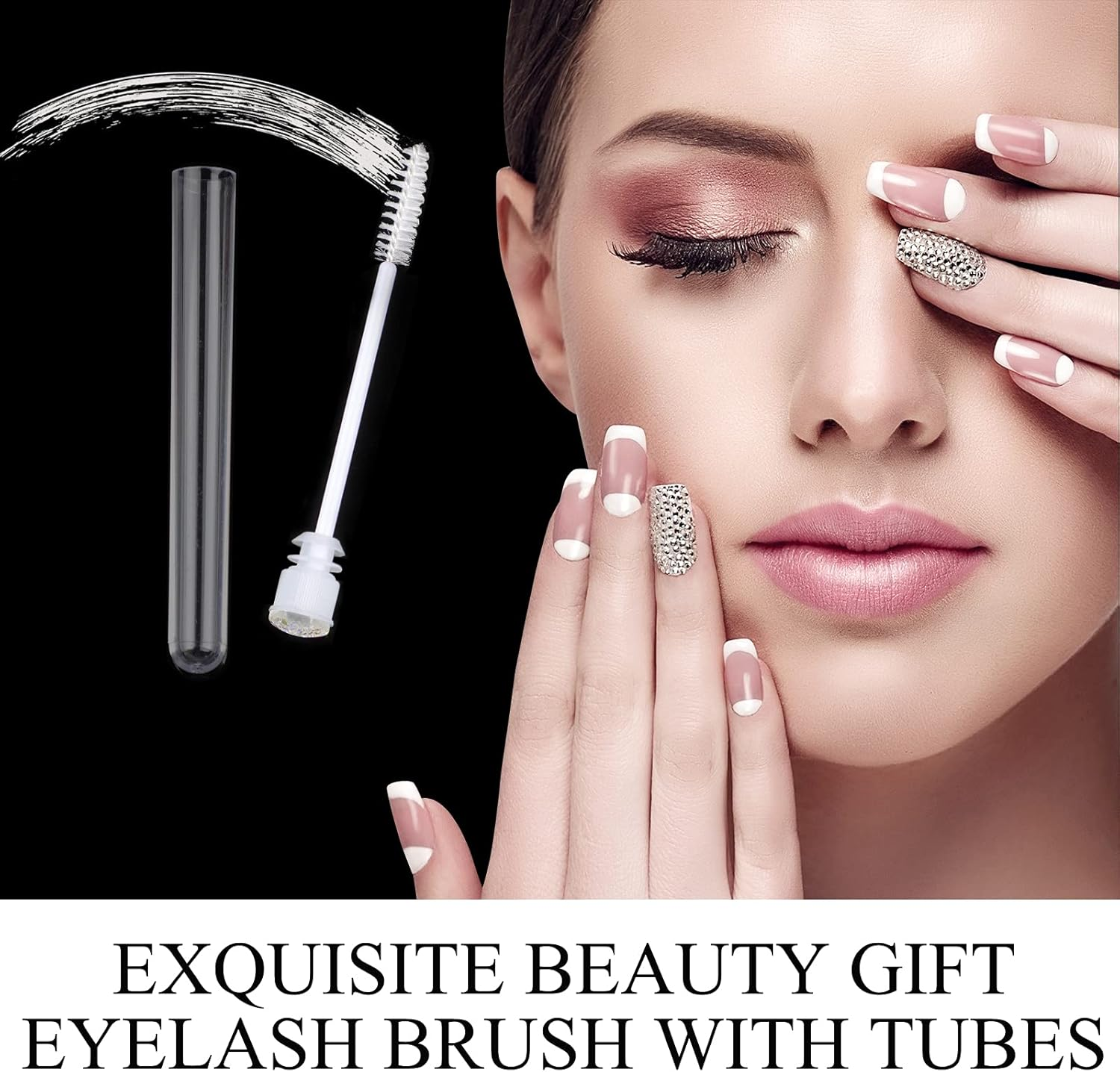 20Pcs Eyelash Brush Lash Wand Makeup Tool Eyelash Extension Supplies Cleaning Brush Diamond Mascara Star White image number 4