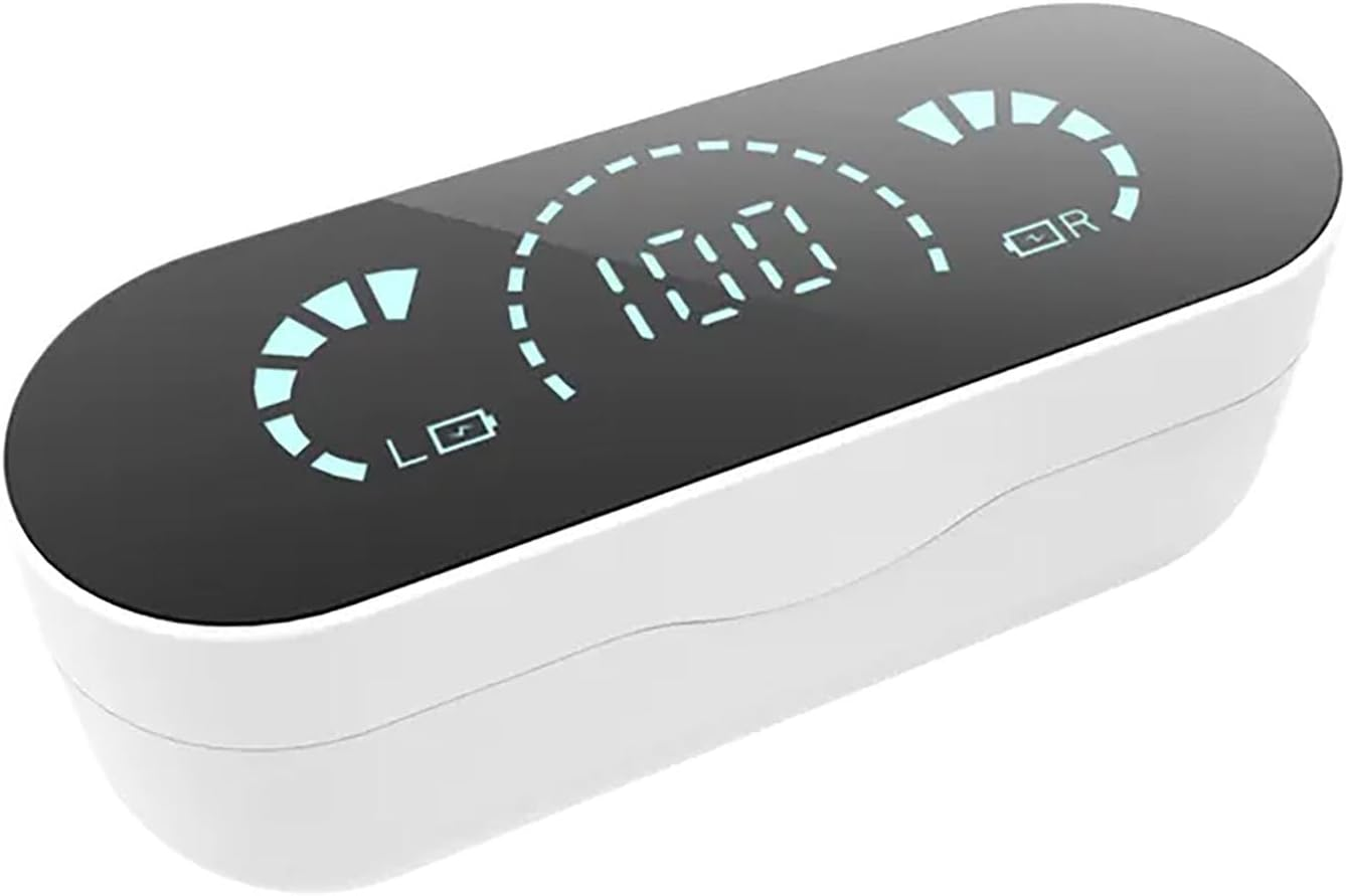 ELLENNE Modern Futuristic LCD Headsets Bluetooth YD06 Black White Gaming Wireless TWS Dual Channel (Black) image number 1