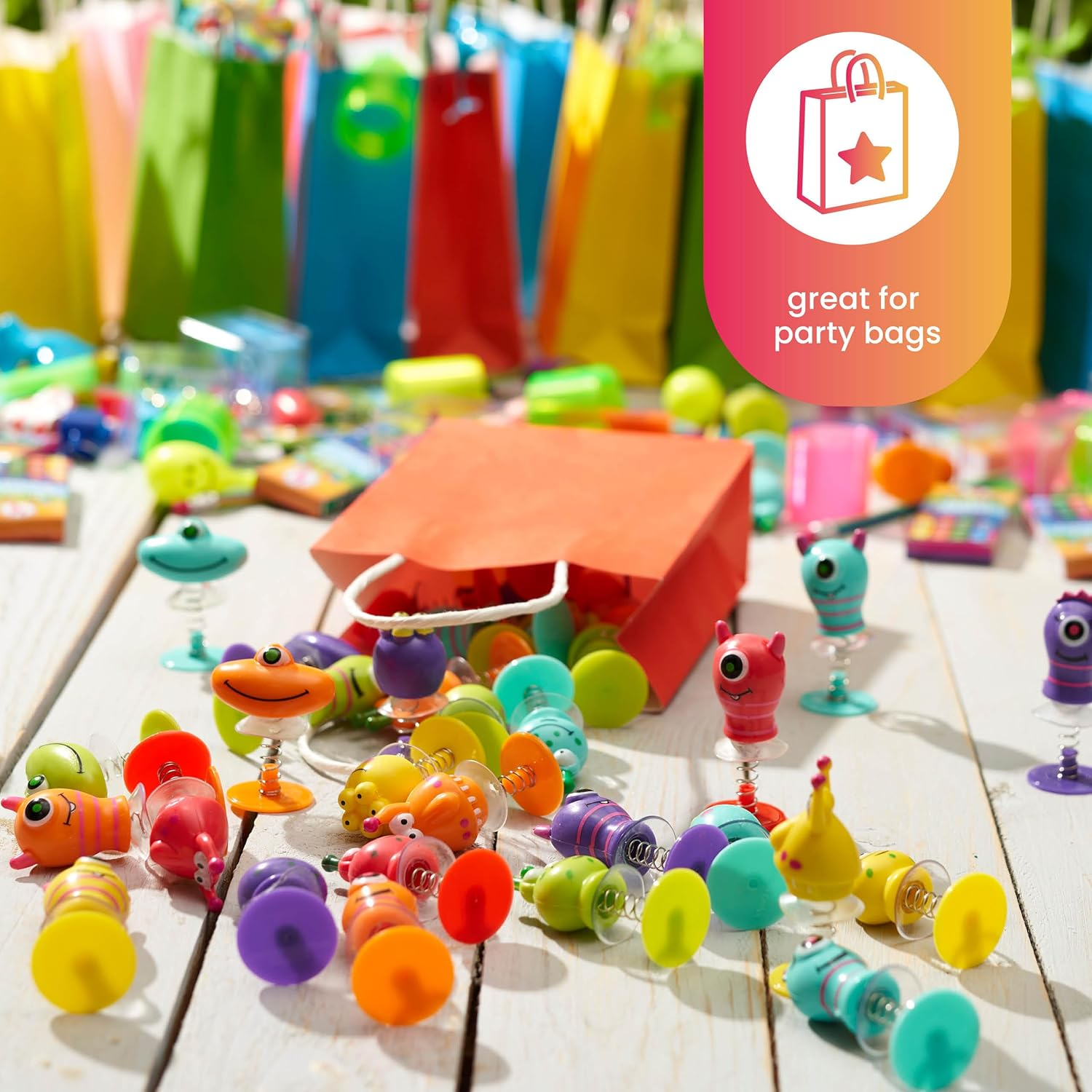 The Twiddlers Monster Jump up Toys - Pack of 36 Mini Pop Ups - Ideal for Kids Birthday Party | Goodie Bag Fillers | Classroom Prize & Rewards | Lucky Dip Favors for Children image number 6