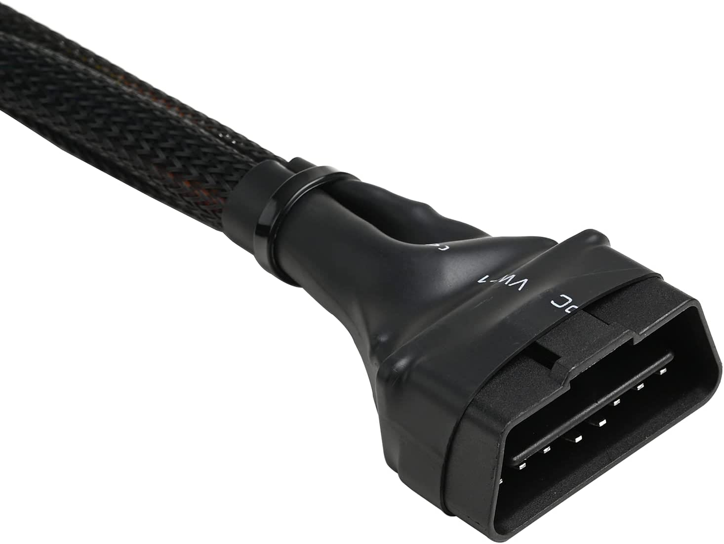 Ikkegol 30Cm 16 Pin OBD2 OBDII J1962 Y Cable Cord Splitter Extension 1X Male to 2X Female Braid Connctor 12"