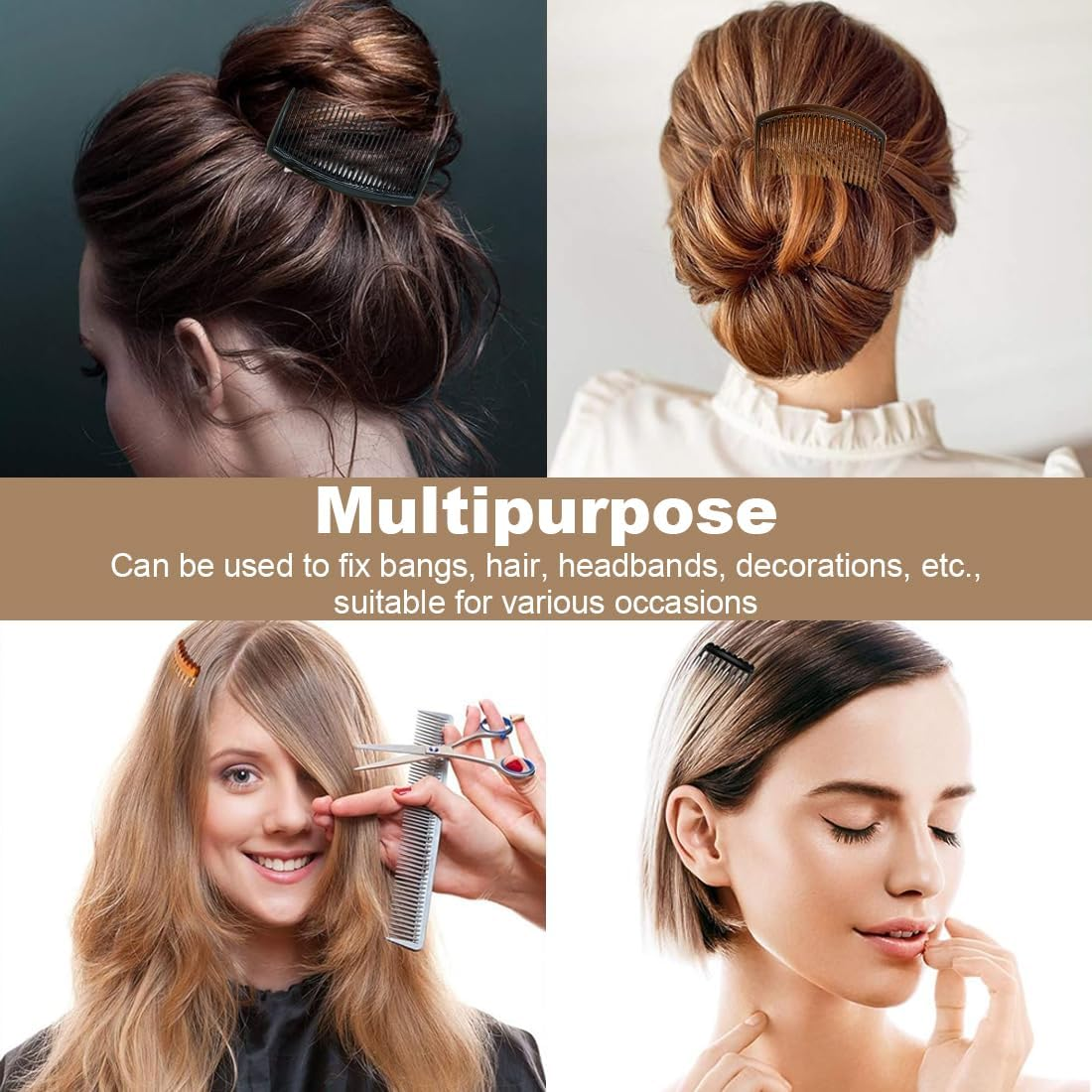 WUSJCOF 2 X Split Teeth Hair Comb Bangs Hair Comb Suitable for Different Hairstyles of Girls image number 3