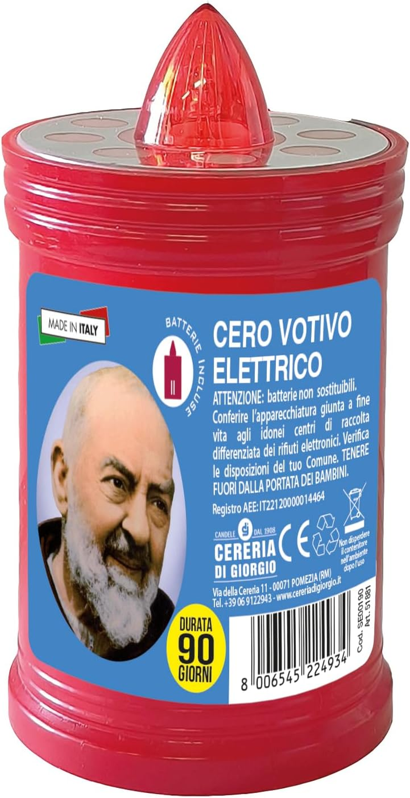 Electric Votive Candle - 90 Day Life - Batteries Included - Assorted Labels - Made in Italy Cereria Di Giorgio image number 4
