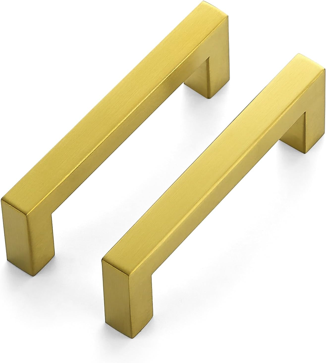 JOY DECOR 6 Pack Cabinet Handles, Brushed Nickel Cabinet Pulls, 6-1/4 Inch Kitchen Closet Handles Square Drawer Pulls Stainless Steel Drawer Hardware, 160Mm Hole Centers