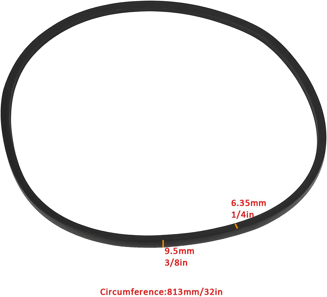 Emagtech 2PCS Lawn Mower Drive V-Belt 110-9429 20-7159 9.5X813Mm Compatible with Toro 21" Commerial Mowers Multi-Cycler