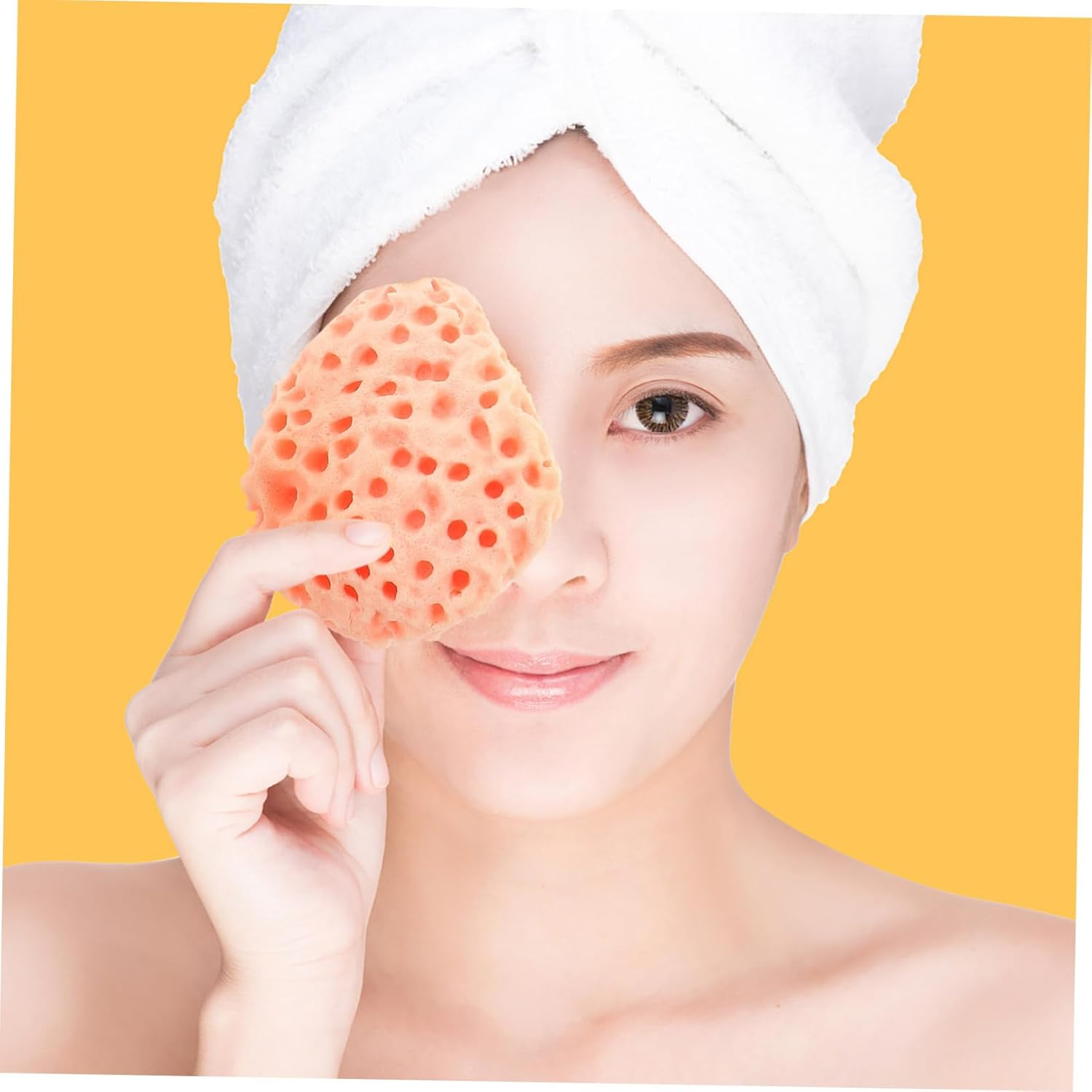 PACKOVE 3Pcs Face Scrub Sponge Exfoliating Bath Sponge for Face Cleaning Portable image number 4