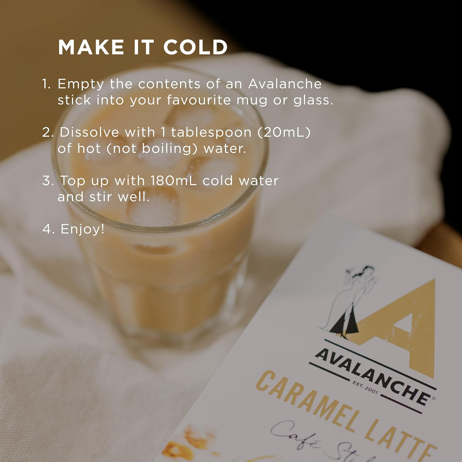 Avalanche Vanilla Latte Cafe Style 60 Coffee Sticks (Pack of 6) image number 4