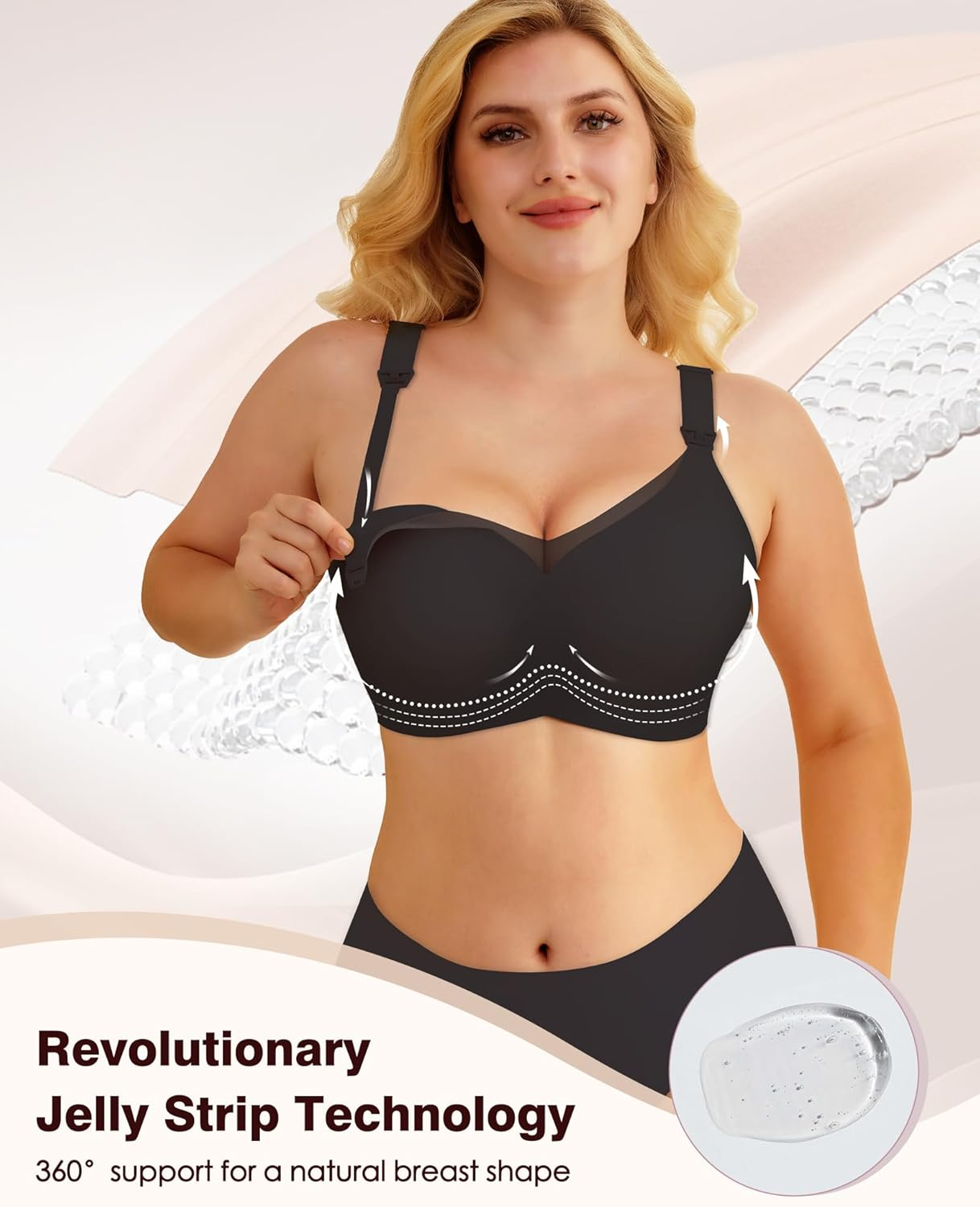 As Fairy Nursing Bras for Breastfeeding Mesh Lace Seamless Maternity Bra Pregnancy Sleep Wireless Bralette image number 3