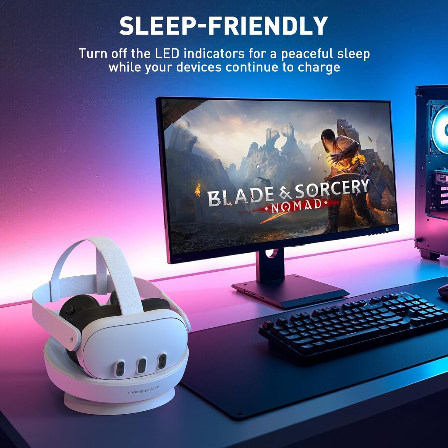 PRISMXR Carina D1 Quest 3 Charging Dock - USB-C, Wei&szlig; image number 2