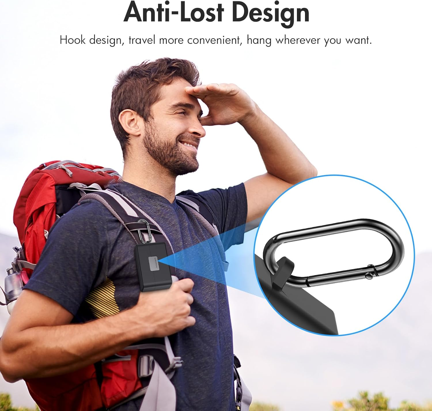 Case for DJI Mic Mini,Noukaju Silicone Protective Cover(With Carabiner + Lanyard) Drop-Proof,Scratch-Proof,Dust-Proof,Protective Case for DJI Mic Mini Microphone(Black) image number 3