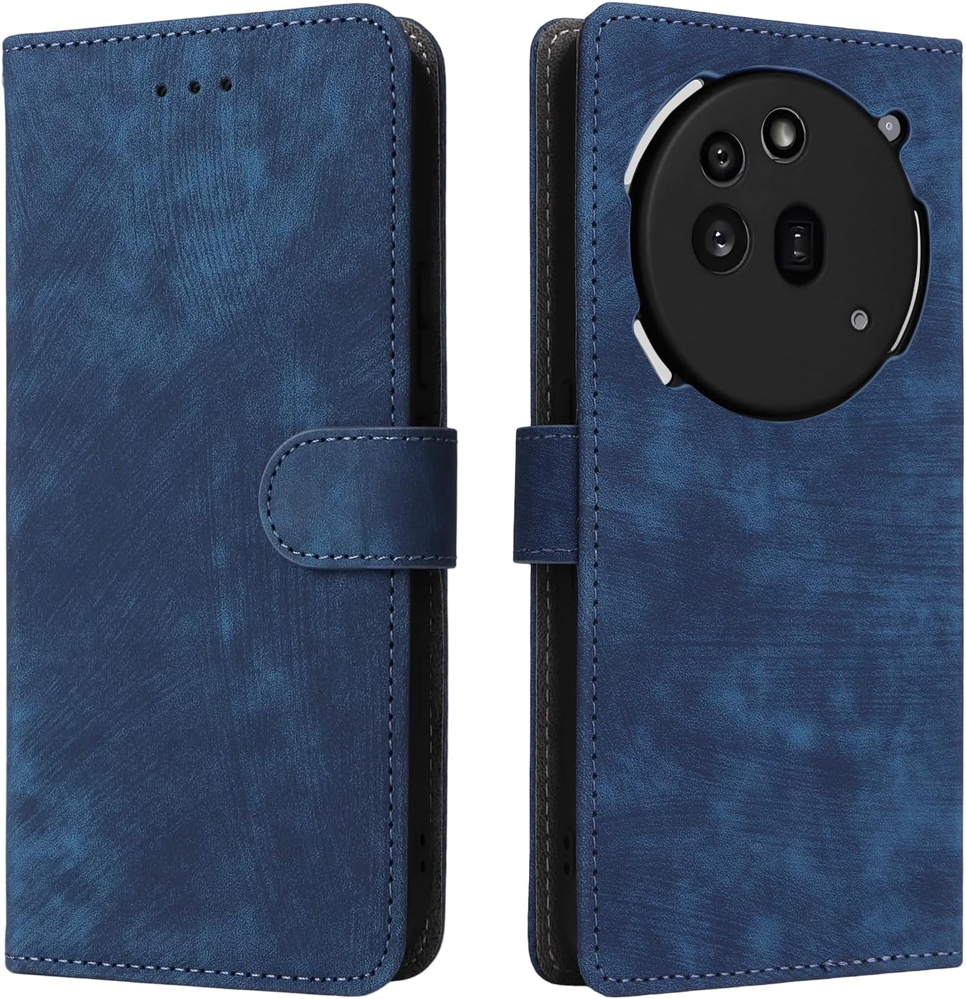 COQUE Case for Nothing Phone 3A Pro Case, (Shockproof) Flip Cover, (RFID) Protection Premium Leather Case with Card Slot, Blue - Black image number 4