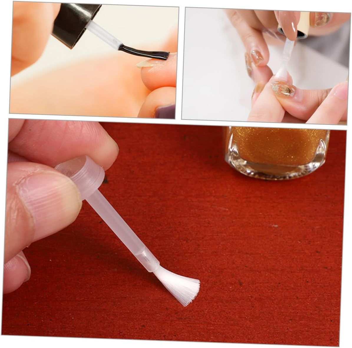 CTIRCHIU 250Pcs Nail Polish Brush Soft Bristles Easy to Use Replacement for Nail Art Tools image number 3