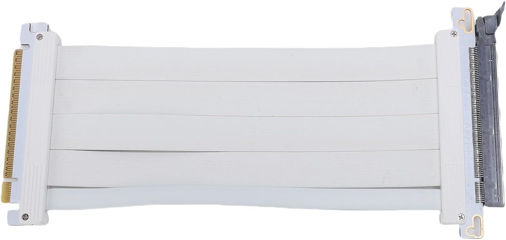 Jectse PCIE 5.0 X16 Riser Cable, 128Gbps High Speed Flexible Extender Card Extension Port 180 Degree Adapter, PCIE 5.0 X16 Graphics Card Extension Cable, 20Cm White image number 6