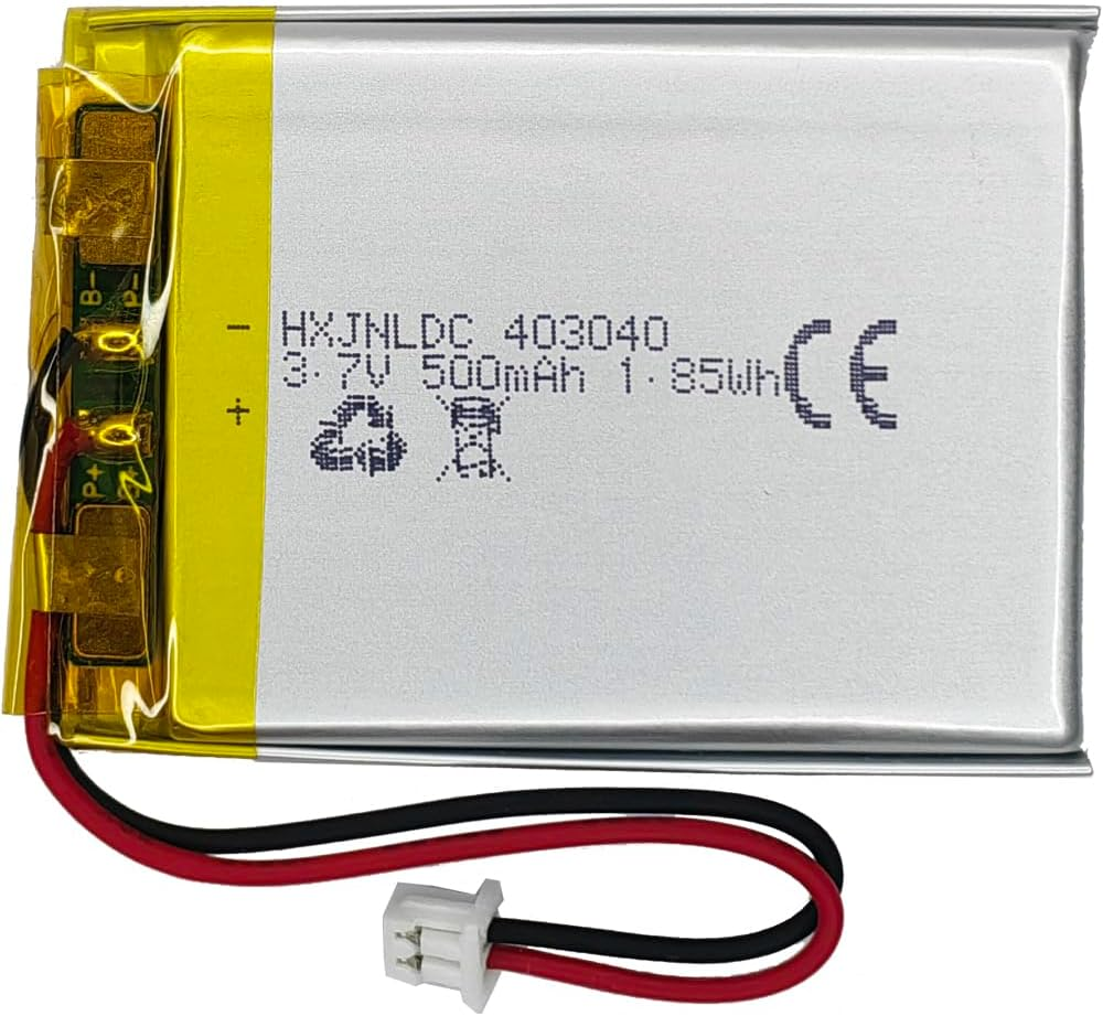 DC 3.7V 500Mah 403040 Rechargeable Lithium Polymer Battery, Suitable for DIY 3.7-5V Electronic Products with Built-In 2-Wire Battery Replacement and LED Lights image number 6