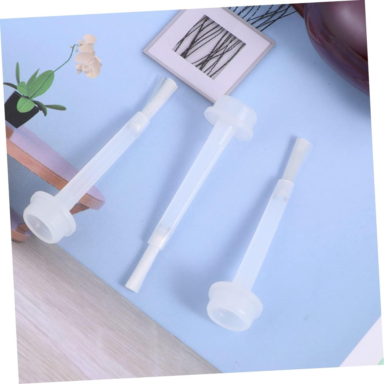 CALLARON White Nail Dipping Powder Liquid Brushes Replacement for Dip Powder Manicure Kits Durable Nail Varnish Replacement Brush for Gel and Coat Polish Easy to Replace and Portable image number 6