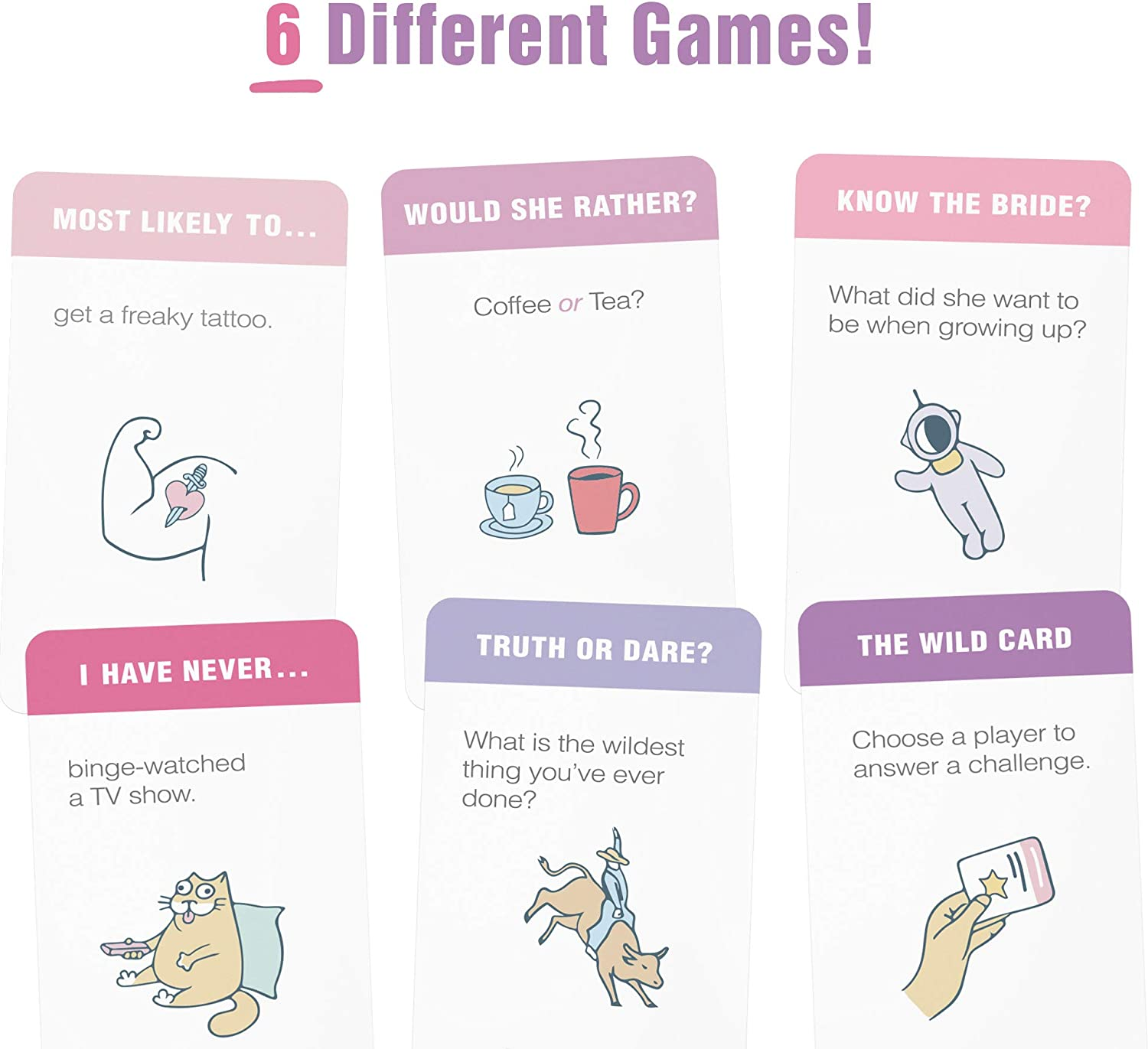 Lulu & You BASH - Bachelorette Party Game, Hen Do Party Games - Hens Night Games, Bachelorette Games - Bridal Shower Party Accessories - 205 Cards image number 6