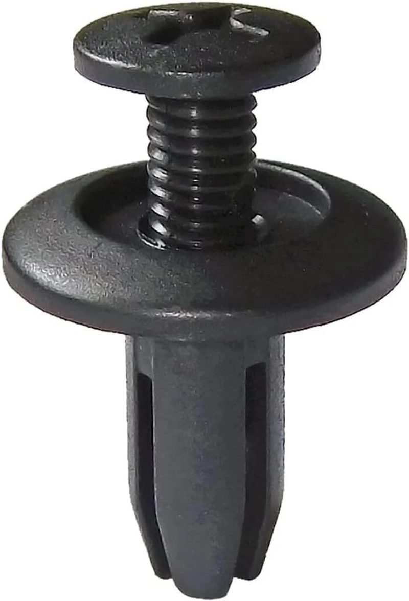 100* Auto Car Door Fender Compatible with 6Mm Hole Push Plastic Rivets Retainer Clips Black image number 2