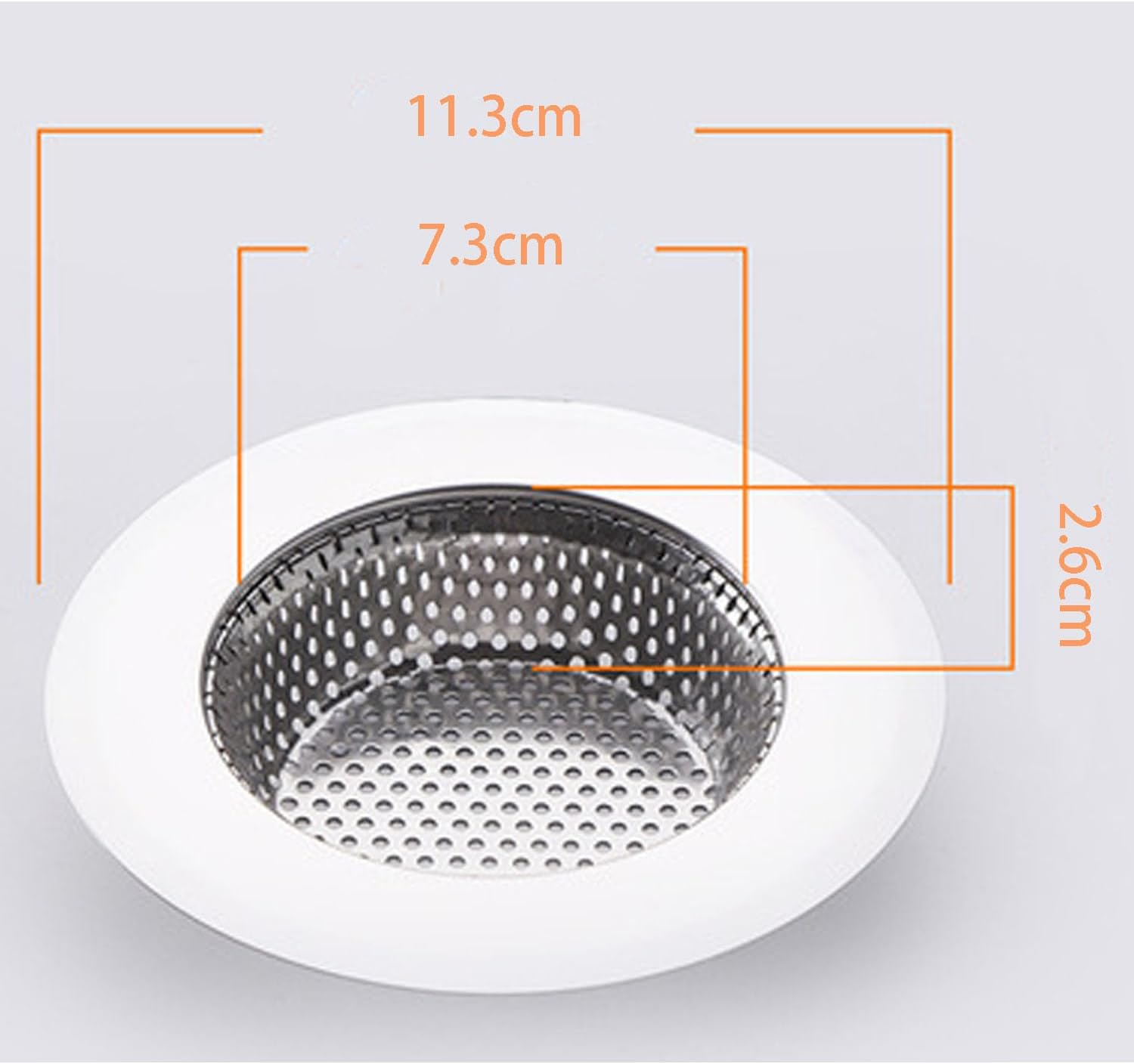 Stainless Steel Kitchen Sink Strainer 2 Pack, Sink Drain Strainer for Kitchen Sinks image number 4