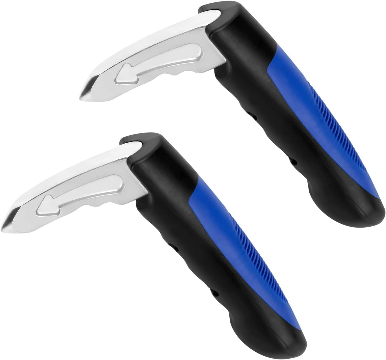 Car Door Assist Handle for Elderly, 2-Pack Vehicle Support Handles with Emergency Window Breaker, 350 Lbs (159 Kg) Capacity for All U-Shaped Door Latch Cars, Portable Blue by Ruibex