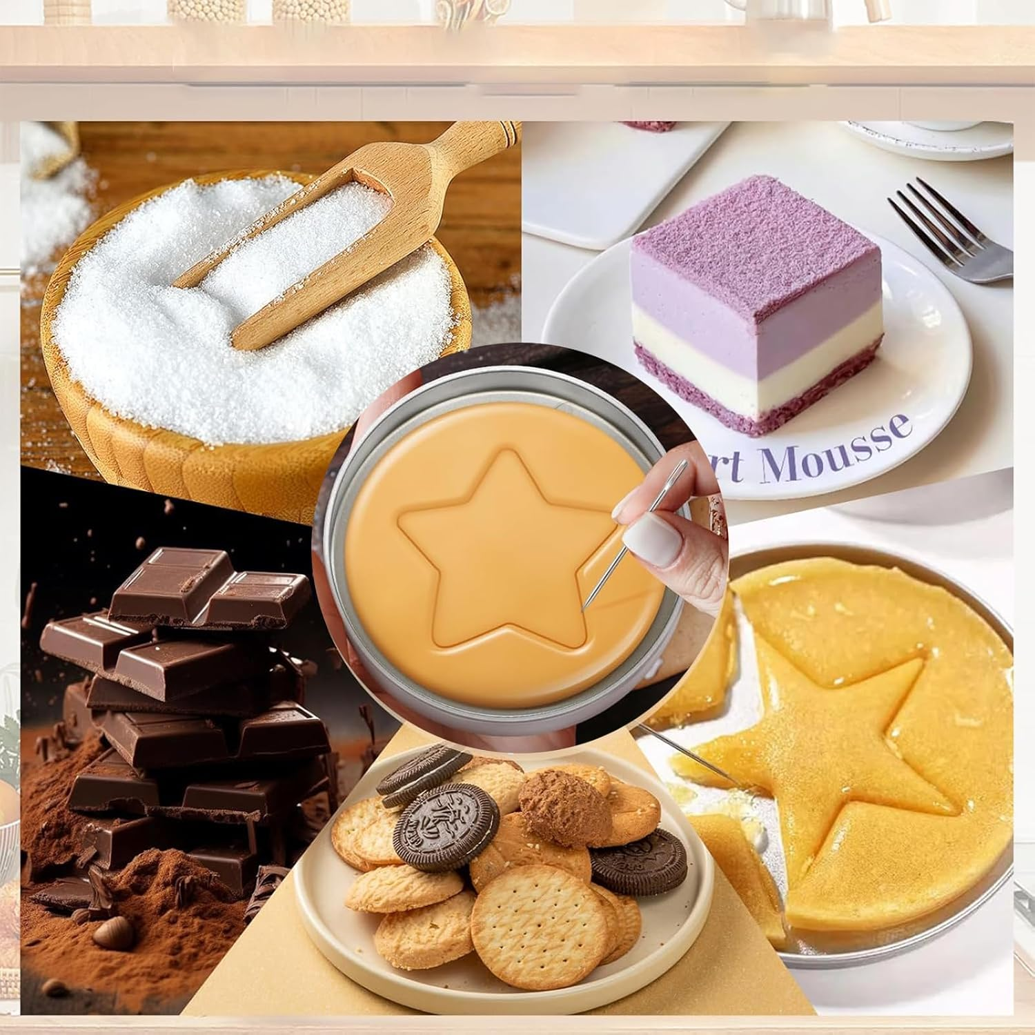 12 Pieces Stainless Steel Umbrella Cookie Cutters Biscuit Molds,Sugar Candy Making Tools Sugar Game Kit Cookie Cutters Biscuit Molds Umbrella Triangle Star round Baking