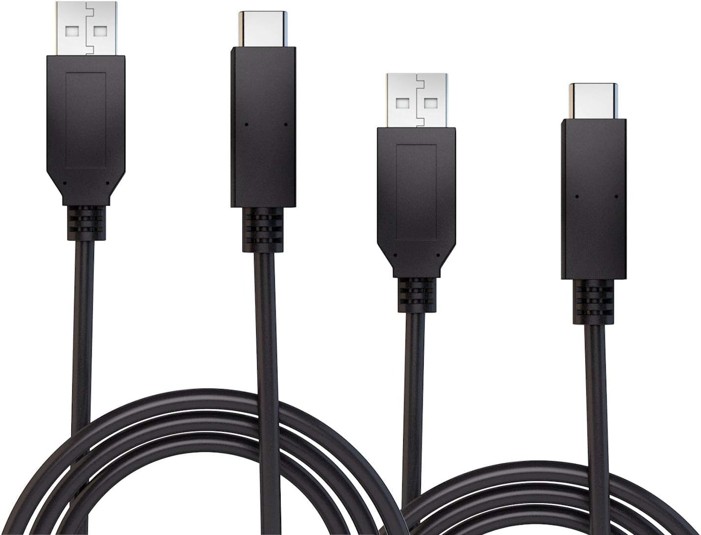 Laser USB C Cable [1M, 2 Pack] USB-C to USB-A 3.1 Fast Charging Type C Cable Compatible for Ipad Pro, Samsung Galaxy S22/S21/S20/S10/S9/S8, Sony Xiaomi, Huawei P30 P20, Google Pixel and More Black image number 6