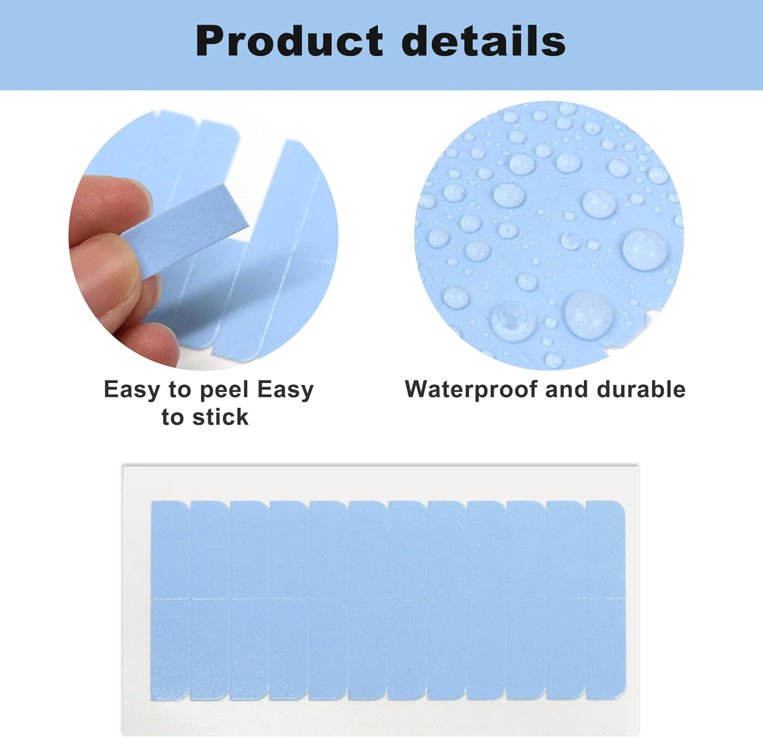 216 Pcs Hair Extension Tape, Wig Tape, Double-Sided for Hair Extensions, Strong Adhesive Tabs for Seamless Bonding, No-Residue Replacement Tape, Ideal for Professional Use, 3.8Cm X 1.1Cm image number 3