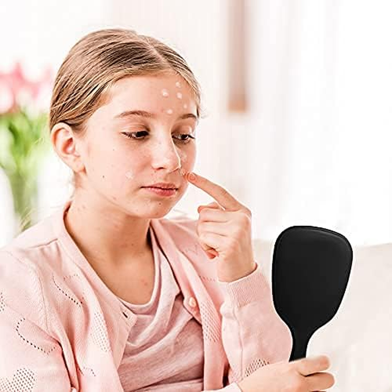 Jetec 8 Pcs Small Handheld Hand Mirror Compact Travel Makeup Mirror Handheld Cosmetic Personal Portable Vanity Glass 3.15 X 7.09 Inch (Black,White)