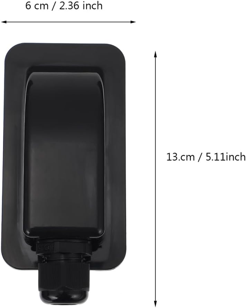 Yardwe Single Hole Junction Box Marine Wire Cable Clips Black Cable Glands Solar Single Cable Gland Solar Single Cable Entry Gland Solar Cable Gland Abs Black Frame Coaxial