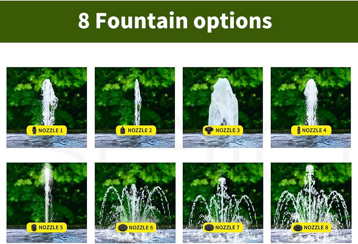 5W 380L/H Solar Powered Fountain Outdoor Fountains Submersible Water Pump Pond Garden Bird Bath image number 3