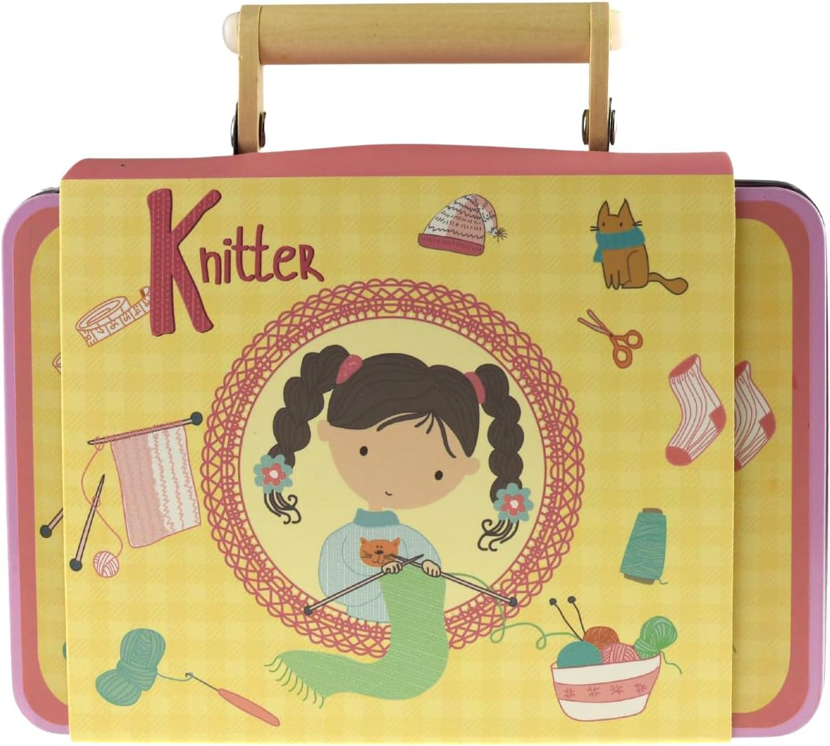 Kaper Kidz Calm & Breezy Knitting Kit in Tin Case Craft Kit for Kids image number 6