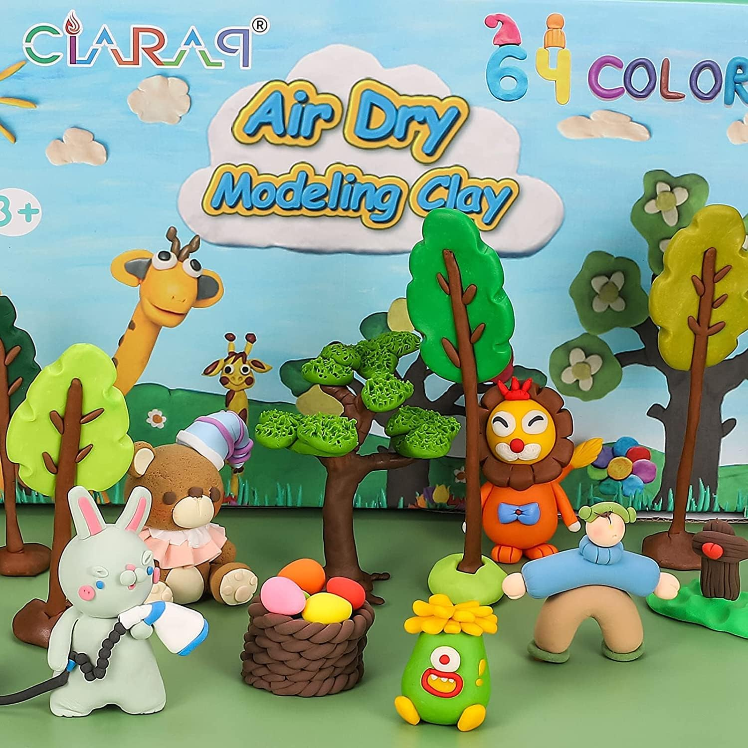 Ciaraq Modeling Clay Kit - 64 Colors Air Dry Ultra Light Clay, Safe & Non-Toxic, Great Kids 4-12 Years&hellip; image number 3