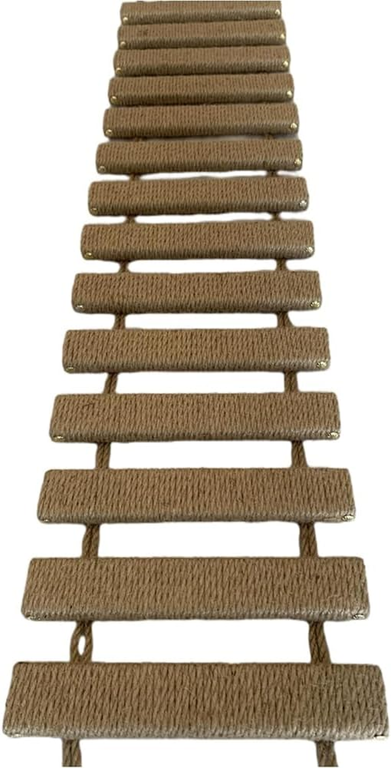 Cat Climbing Frame Bridge, Pet Furniture Cat Step,Sisal Rope Bridge,Cat Climbing Ladder,Cat Tree Tower with Hammock (100Cm Full Sisal Ladder) image number 2