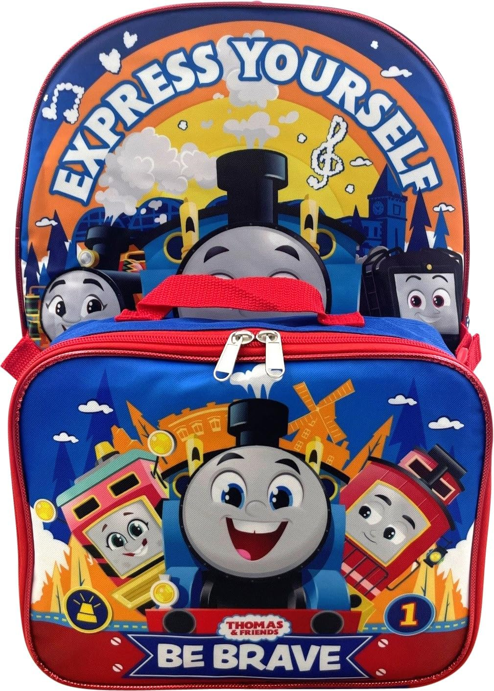 Ruz Thomas and Friends 16 Inch Backpack with Removable Lunch Box Set