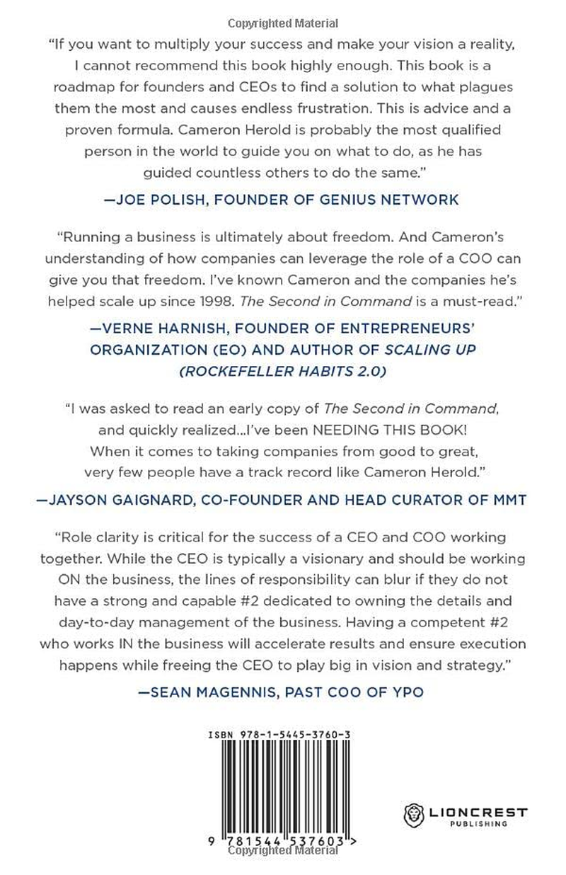 The Second in Command: Unleash the Power of Your COO