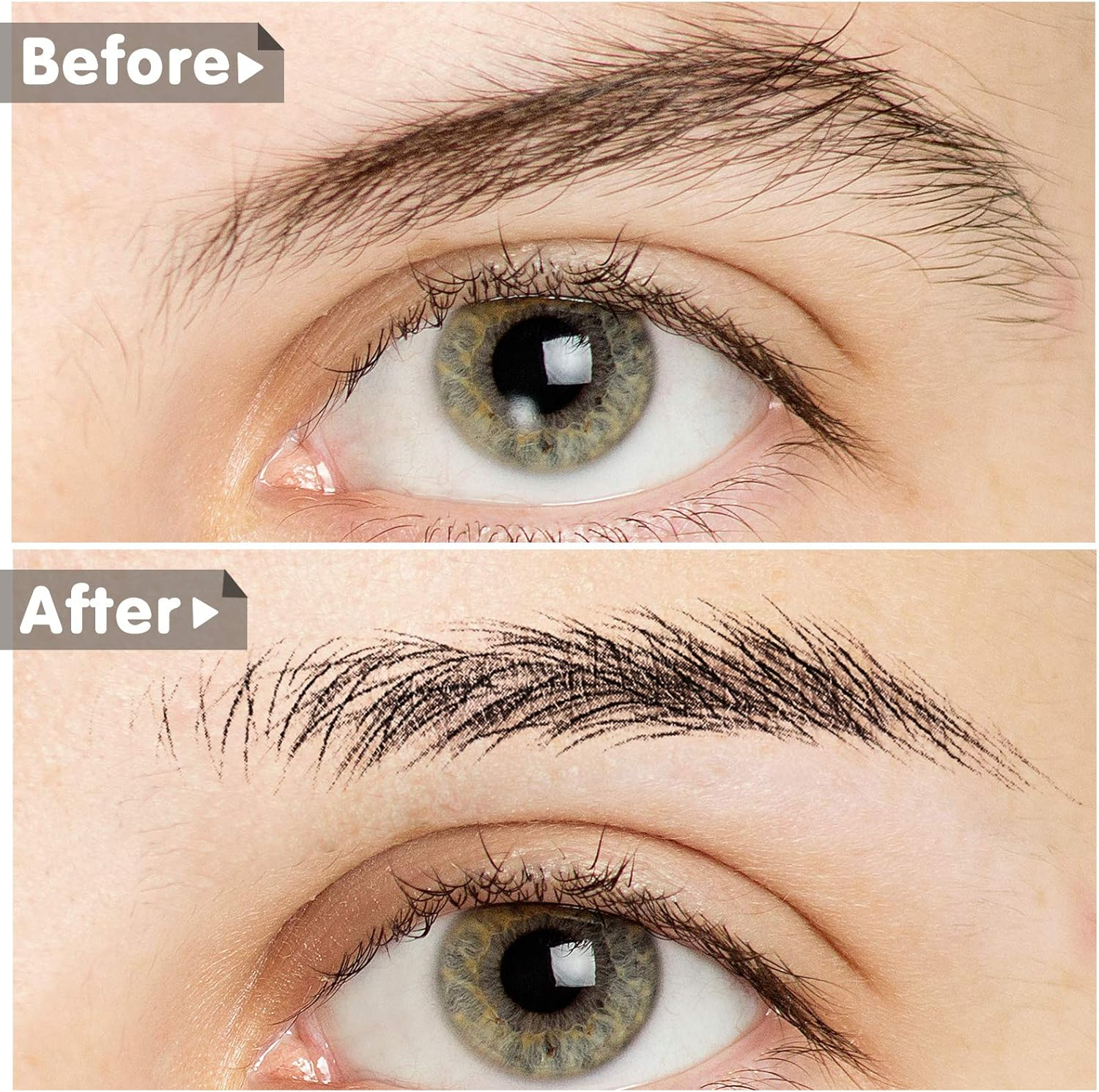 Blulu 18 Sheets 180 Pair 4D Hair like Waterproof Eyebrow Tattoos Stickers Faux Eyebrow Transfers Sticker Temporary Brow Tattoo Peel off Grooming Shaping Decal in Arch Style for Women(Brown and Black) - Brown image number 4