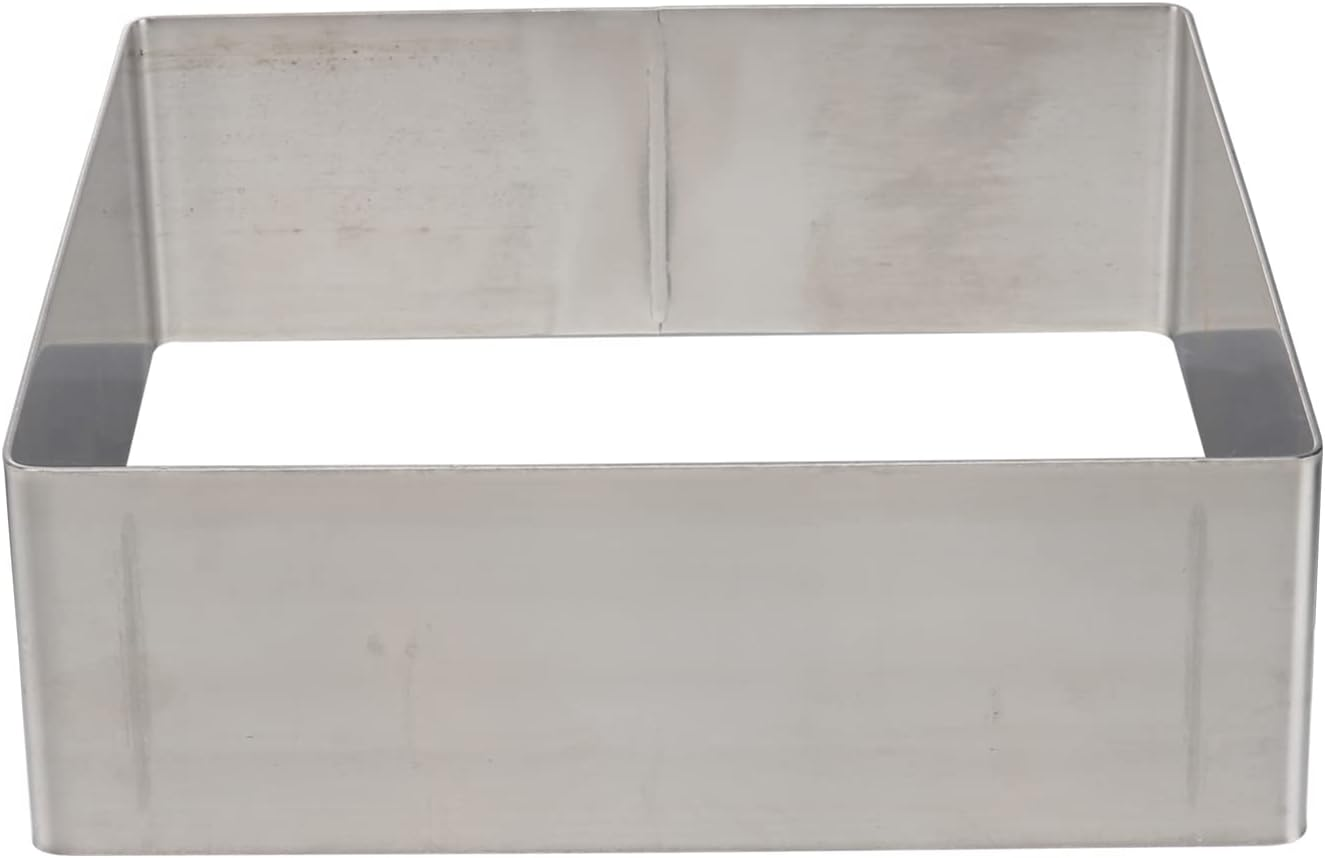 Kichvoe Ring Molds for Cooking Baking Square Cake Mold Adjustable Cake Mousse Mould Stainless Steel Cake Slicer Kitchen Square Mousse Ring Cake Rings for Baking Mousse Pan Cutter Muffin image number 1