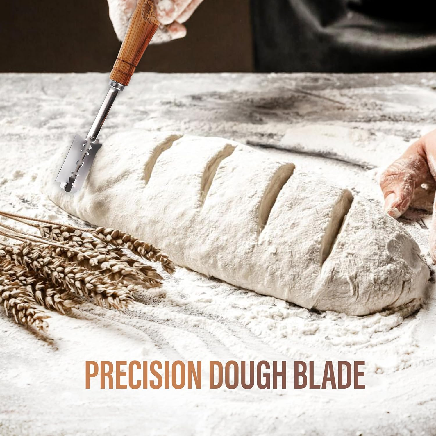 RICCLE Bread Lame Slashing Tool, Dough Scoring Knife with 15 Razor Blades and Storage Cover image number 5