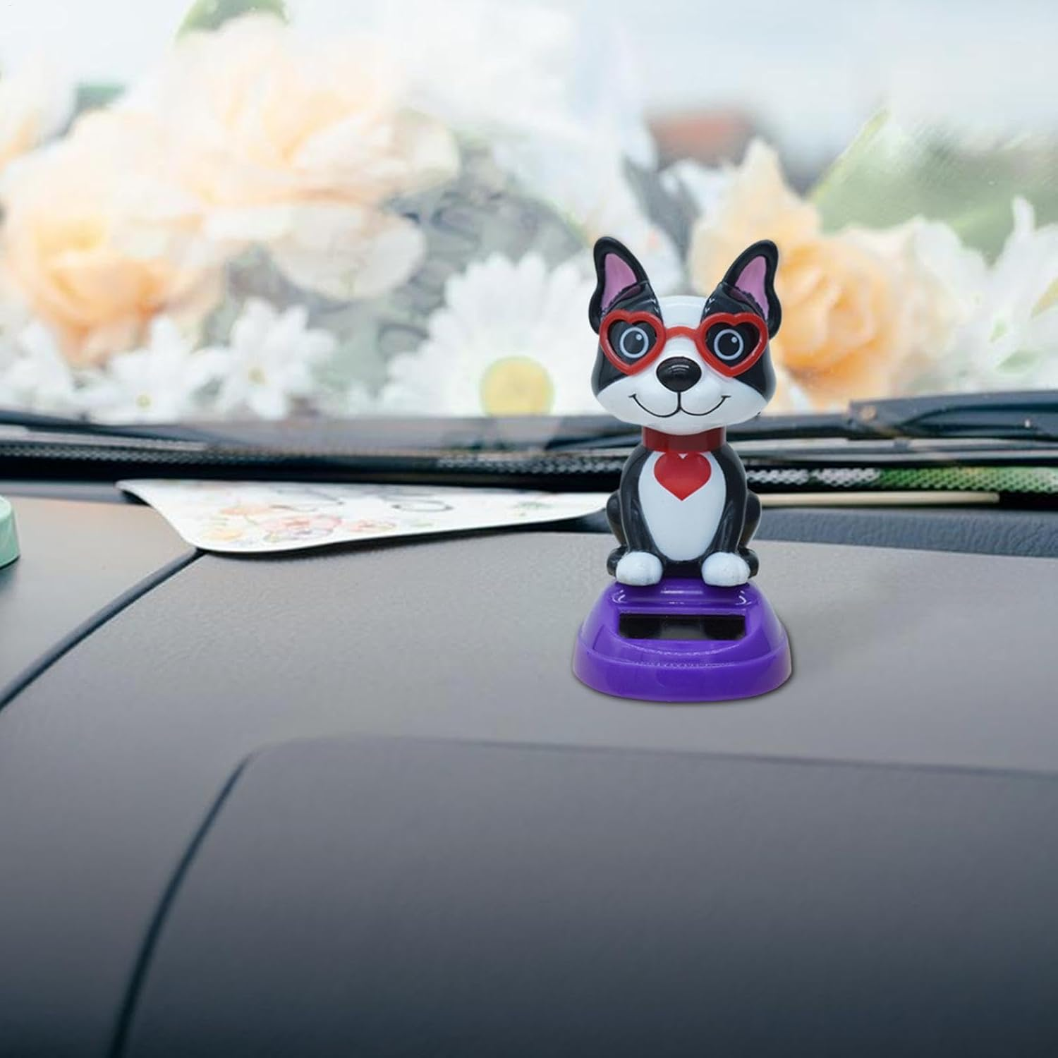Solar Dance Animals - Dashboard Cute Decorations, Fun Inspirational Figures | Cute Dashboard Decoration, Valentine'S Day Desktop Ornaments | Bobblehead Dancer Figures for Window Car Dashboard image number 2