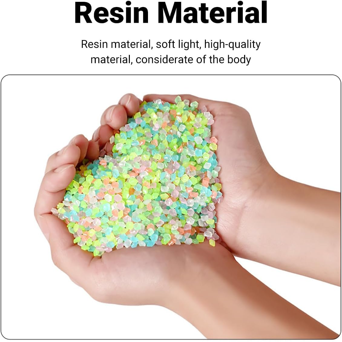 250G Pack Glow-In-The-Dark Luminous Sand Particles - Fluorescent Micro Landscape Gravel for Aquariums and Decorations, 3-5Mm, Natural Resin - Blue image number 4