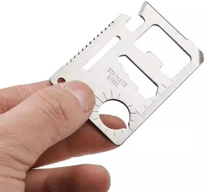 LORJE 11 in 1 Pocket Survival Credit Card Multi-Tool (1 Pack) image number 4