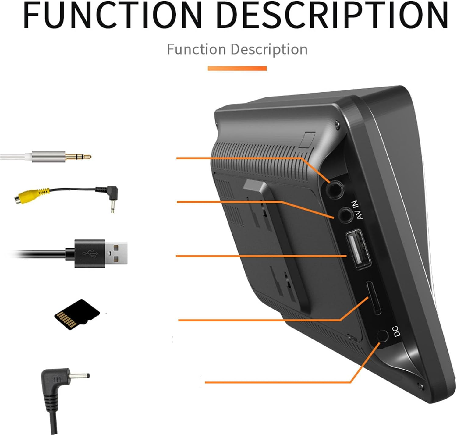 Car Stereo Car Radio, 7 Inch Car MP5 Player, HD Touch Screen, FM Radio Audio Receiver, AUX in USB TF Card Input, Multimedia Player, Mirror Link with Rear View Camera