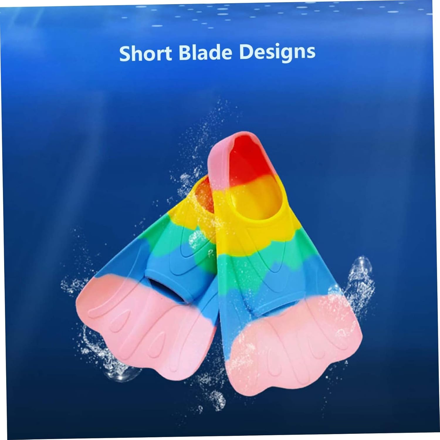 .Swimming Flippers Kids Swim Fins Comfortable Soft Silicone Swim Flippers for Swimming and Diving Beginners Kids Girls Boys Adults (XS)/ image number 3