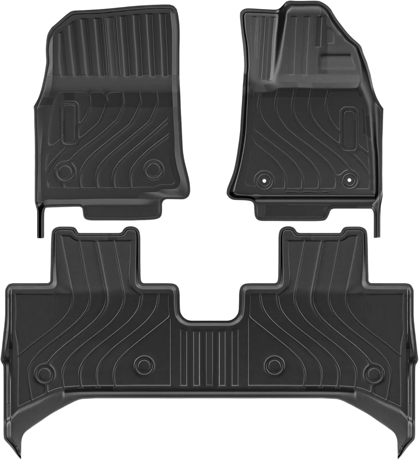 Car Floor Mat Suitable for BYD Shark 6 2024 2025, Australian Right Hand Drive, 3PCS Waterproof Carpet Floor Mats Front and Rear 3D TPE Anti-Slip Pads, All Weather Protection Car Mats image number 2