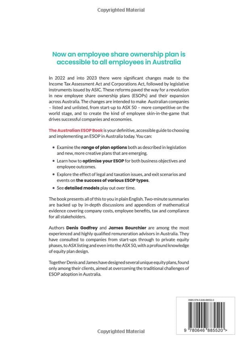 The Australian ESOP Book: How Employee Share Ownership Plans Can Benefit Every Australian Company and Its Employees image number 1