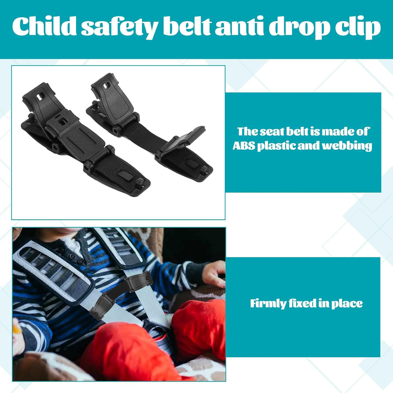 Car Seat Straps anti Escape Car Seat Strap 2Pcs Car Seat Clip anti Escape Child Seat Belt Clip anti Escape Car Seat Safety Clip Car Seat Belt Clip Prevent Kids Out of Automotive Safe Seat image number 5