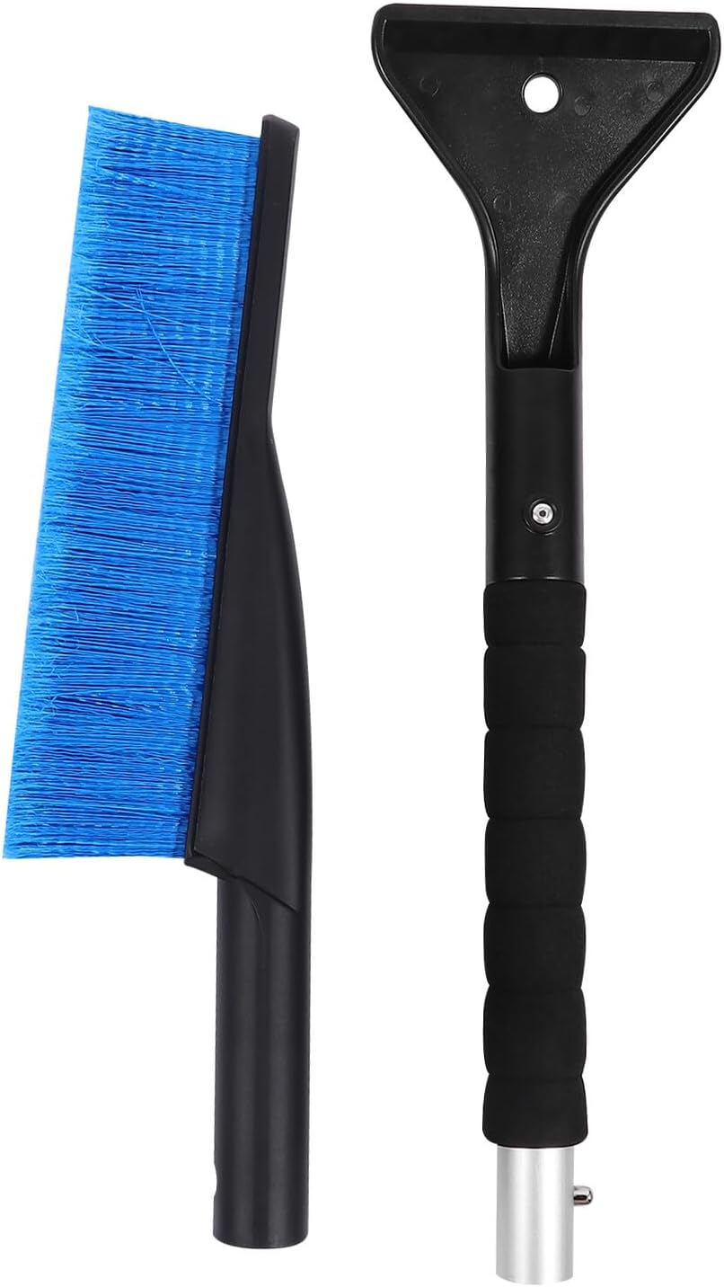 SUPVOX 2-In-1 Car Snow Shovel and Winter Snow Brush with Ice Scraper for Windshield Removal Blue Sturdy Handle Suitable for Auto Cleaning in Cold Weather image number 2