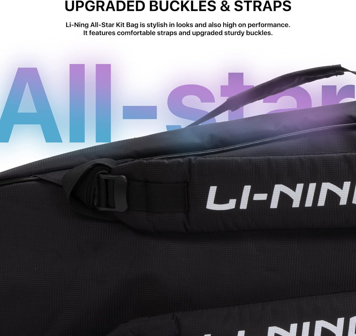 Li-Ning All Star Single Zip Polyester Badminton Kit Bag image number 5