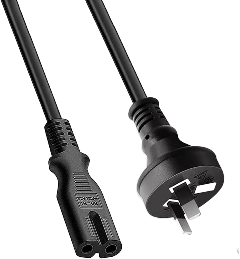 Figure 8 Power Cord 2M,Figure 8 Power Supply Cord,2 Pin Core Figure 8 IEC-C7 AC Power Cable Lead AU Plug for PC Monitor,Dvd,Printer,Samsung Philips LG Sony Tv,Ps5,Ps4,Ps3,Xbox Consoles,Camera,Hp Envy image number 4