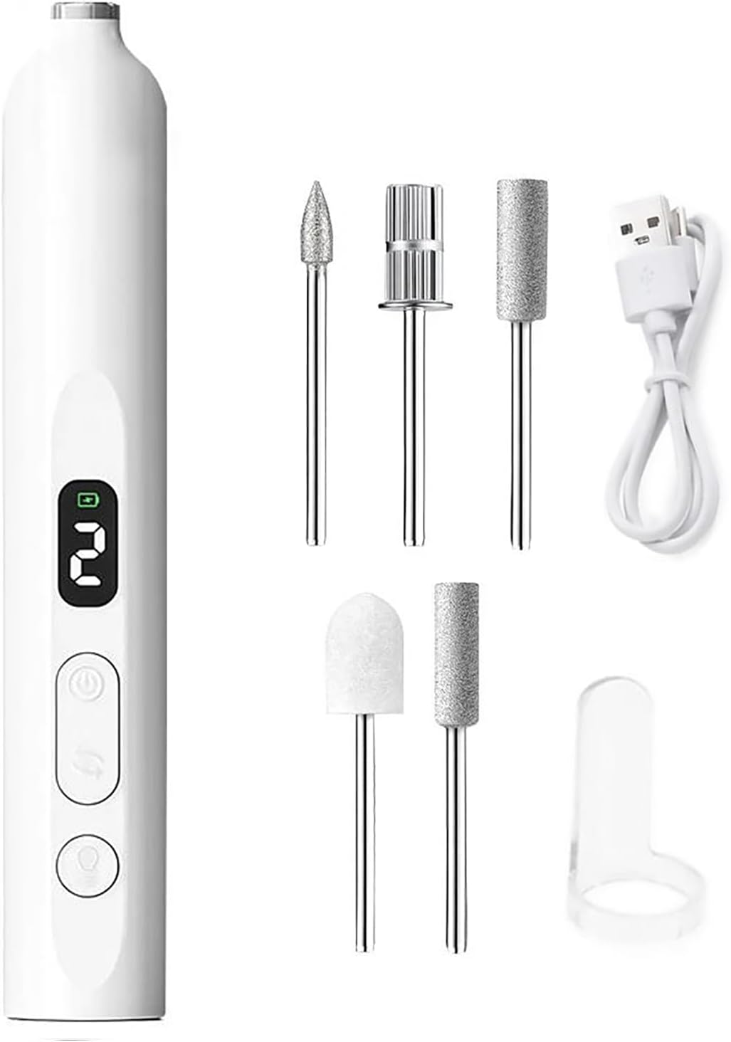 Cordless Electric Nail File Drill Set Manicure Pedicure Tools, Thick Toenail Grinder image number 2