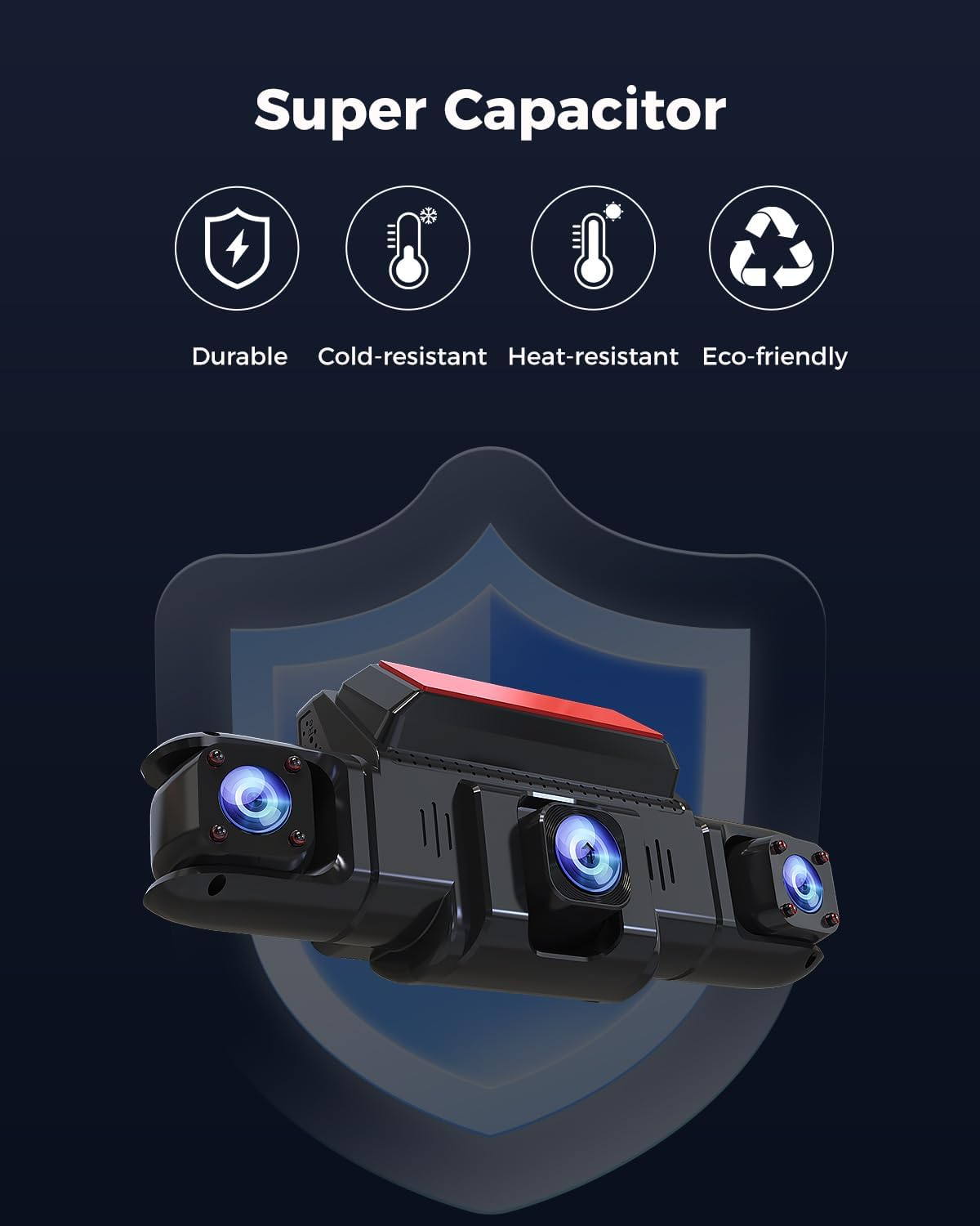 360 View 4 Channel Dash Cam Front and Rear Left Right inside Camera for Cars, GPS and 5G Band Wifi, Night Vision, 160 Wide Angle, WDR, 24H Parking Mode, Supercapacitor, Included 128GB Card image number 4